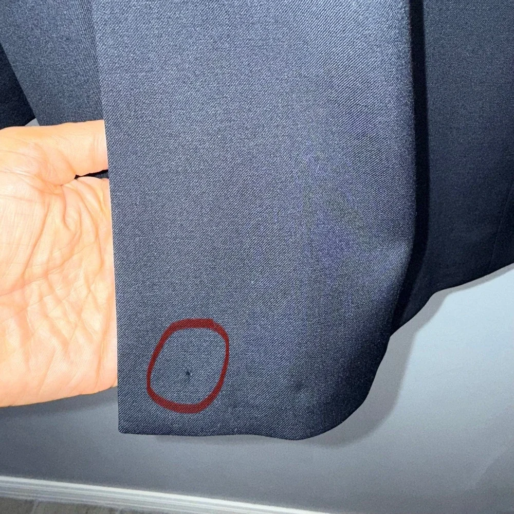 Ermenegildo Zegna Blazer Men's 56L 46L  Navy 3 Button Wool Academia  *READ